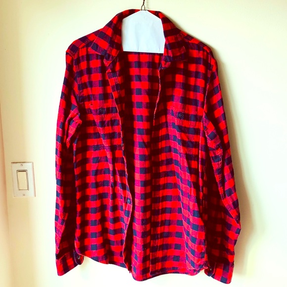 j crew red and black flannel